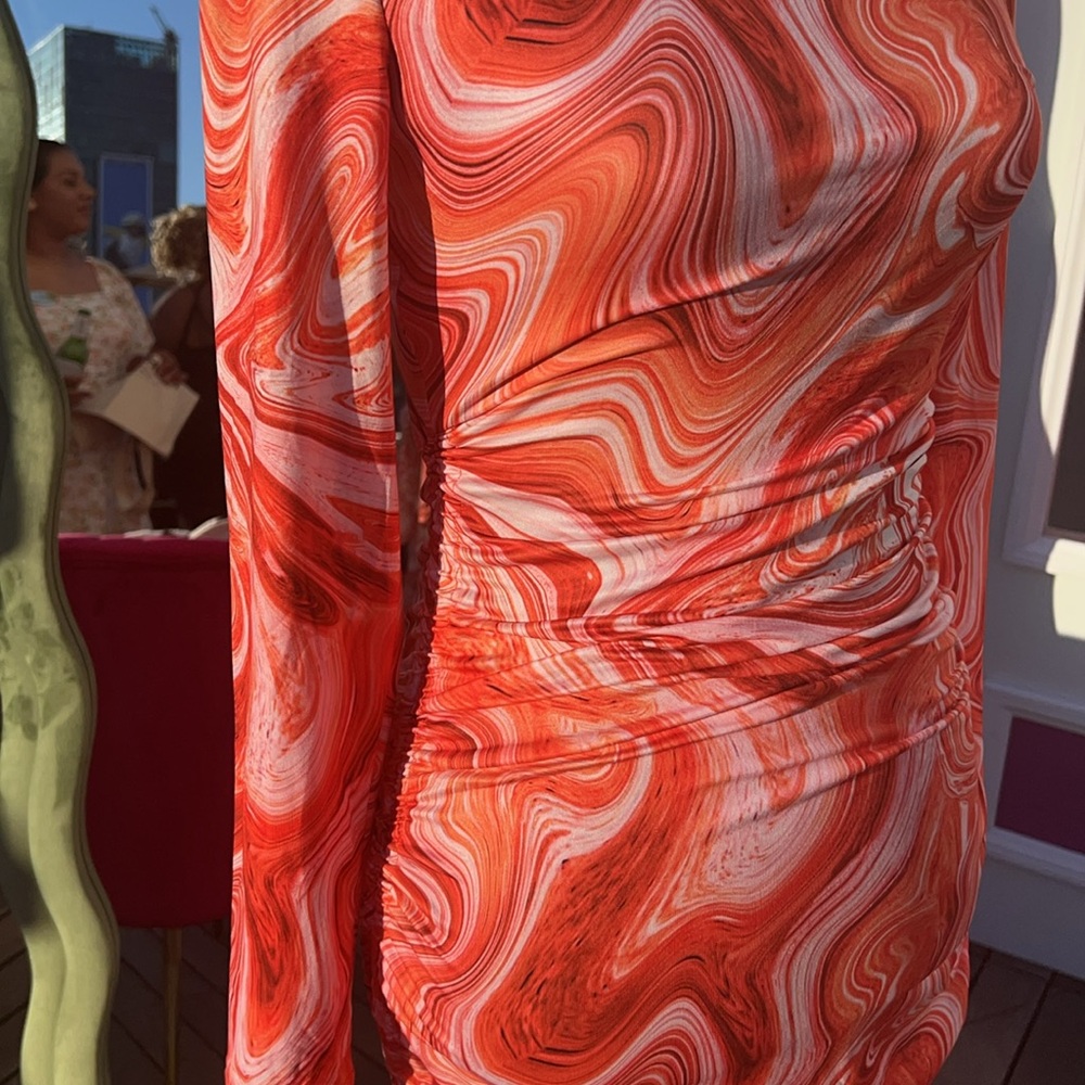 πPOSH PARTY LA LIVE SHEIN RUCHED MIDI DRESS - Picture 3 of 16